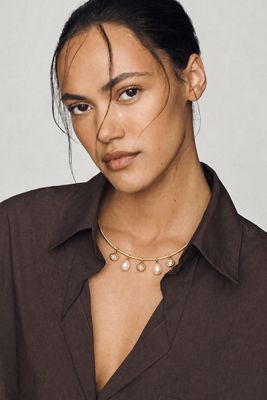 Mixed Pearl Collar Necklace