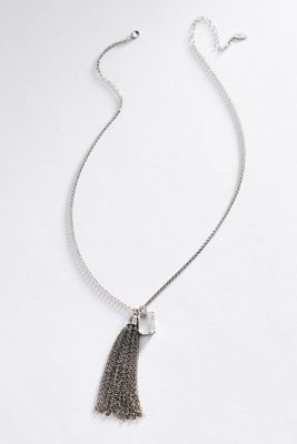 By Anthropologie Fringed Crystal Pendant Necklace