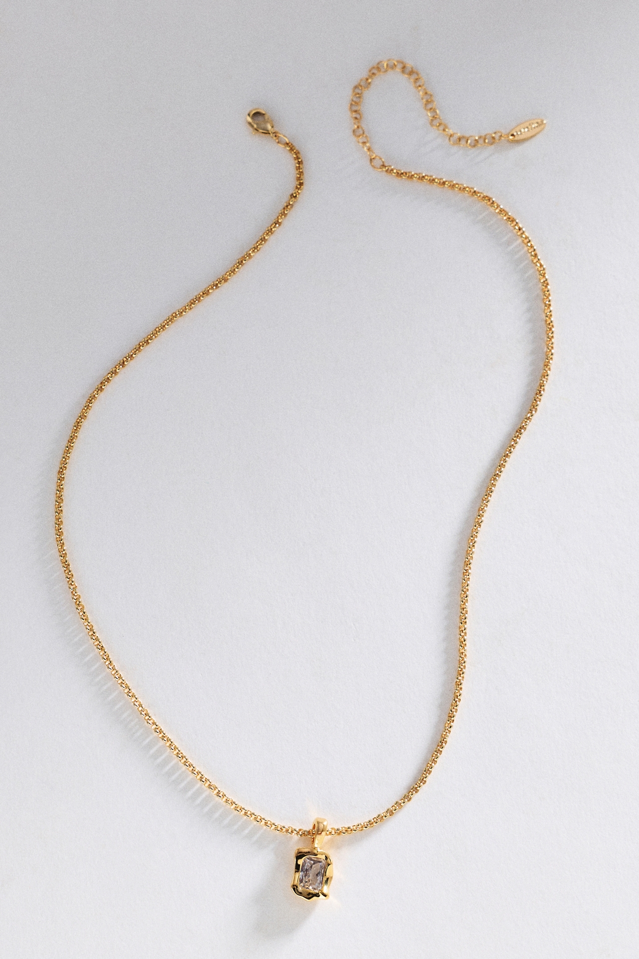 By Anthropologie Bezel Crystal Pendant Necklace