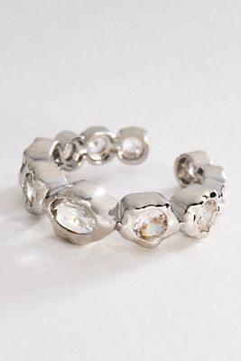 By Anthropologie Crystal Bezel Ring