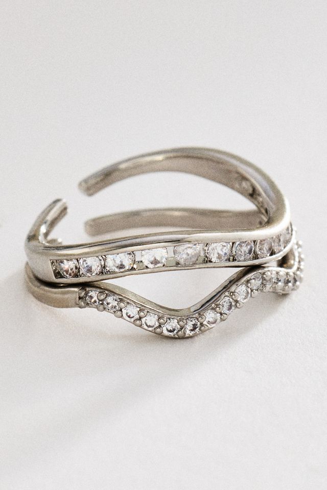 By Anthropologie Wavy Stacking Ring #1