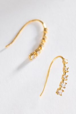 By Anthropologie Crystal Hook Earrings