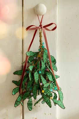 Beaded Leaves Ornament
