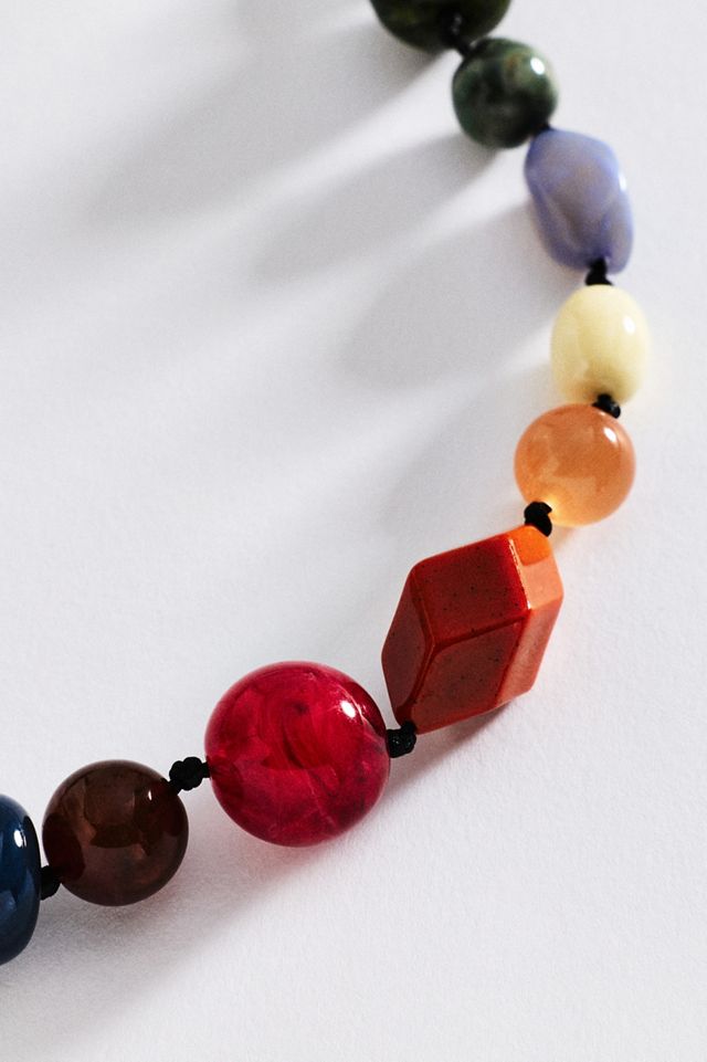 By Anthropologie Beaded Cord Necklace #2