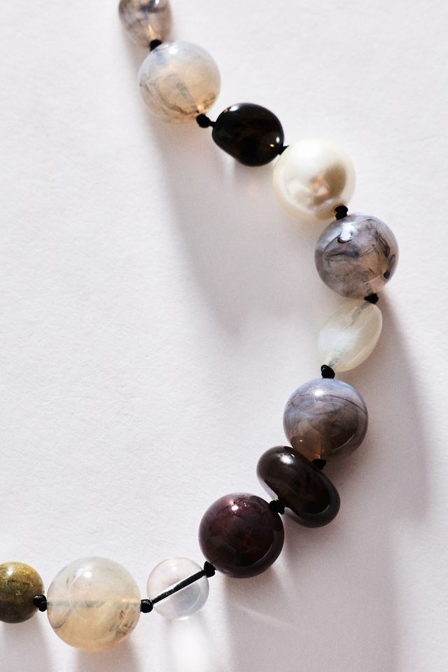 By Anthropologie Beaded Cord Necklace #1
