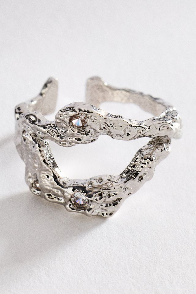 By Anthropologie Molten Crystal Ring #1