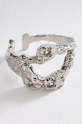 By Anthropologie Molten Crystal Ring