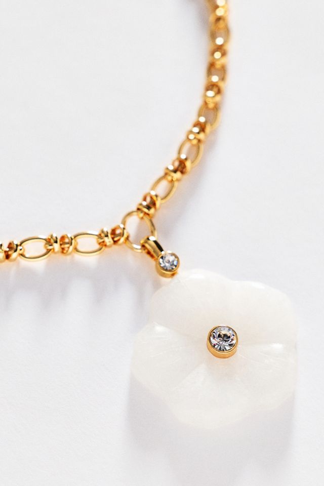 By Anthropologie Pearly Blossomed Pendant Necklace #1