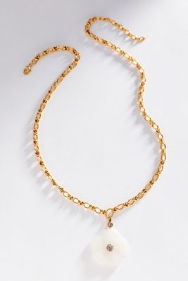 By Anthropologie Pearly Blossomed Pendant Necklace