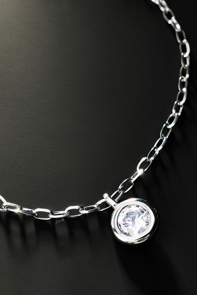 By Anthropologie Demi-Fine Linked Chain Pendant Necklace #1