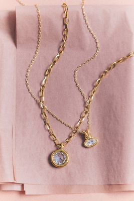 Demi-Fine Linked Chain Pendant Necklace