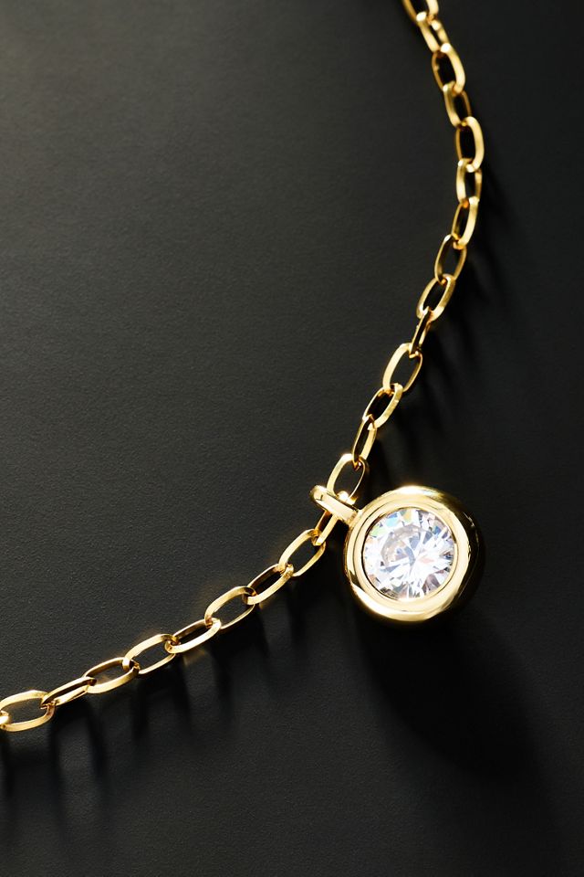 By Anthropologie Demi-Fine Linked Chain Pendant Necklace #2