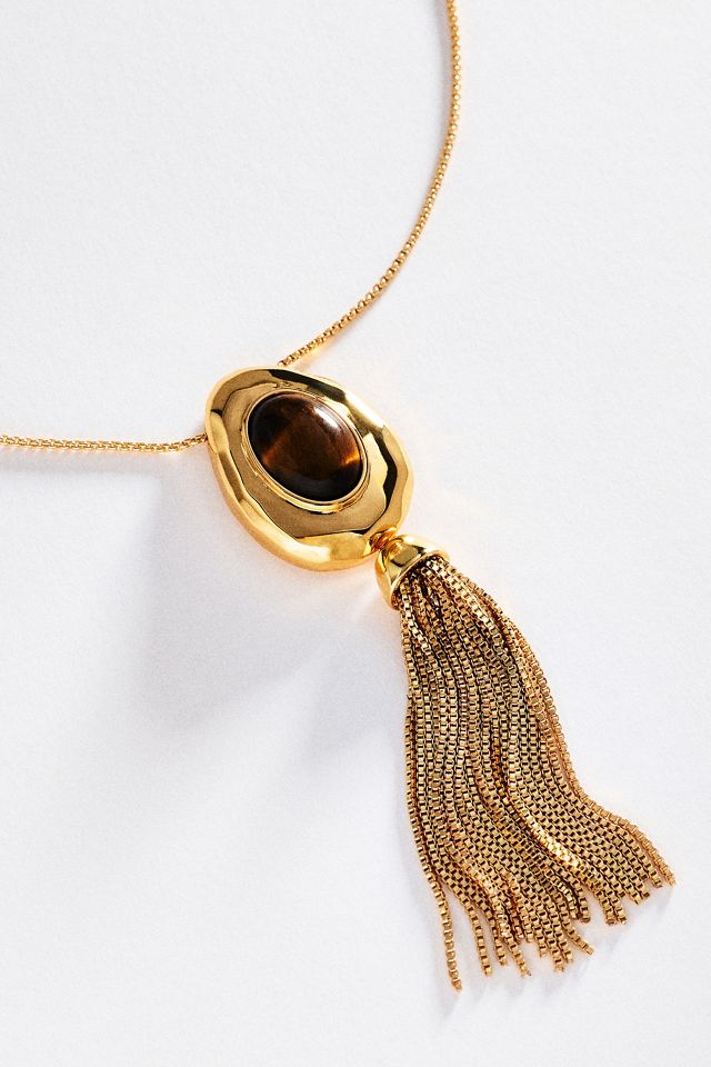Organic Stone Pendant Necklace #1