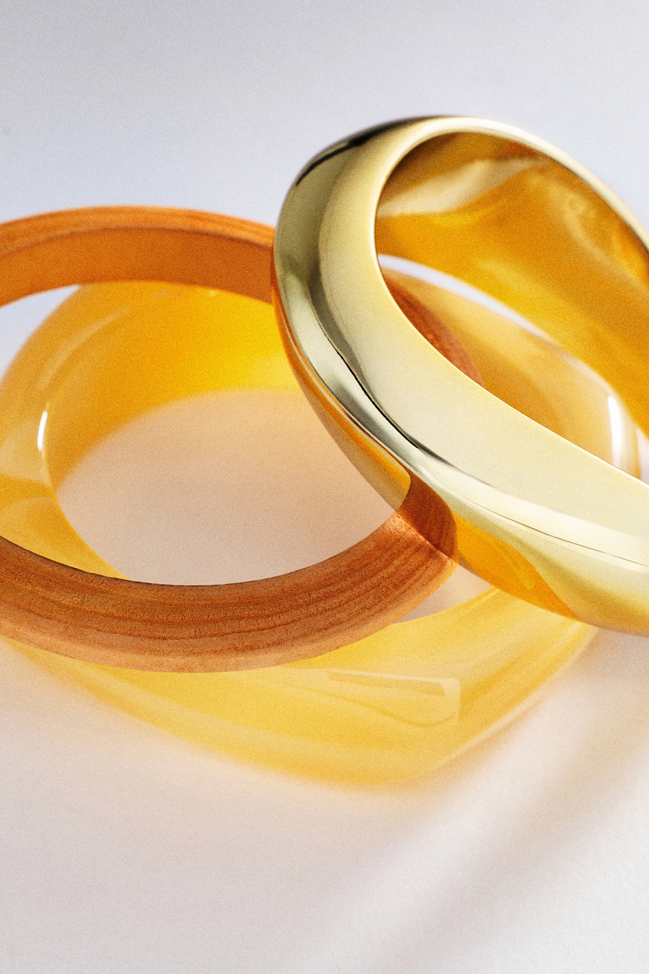 By Anthropologie Mixed Material Bangles, Set of 3