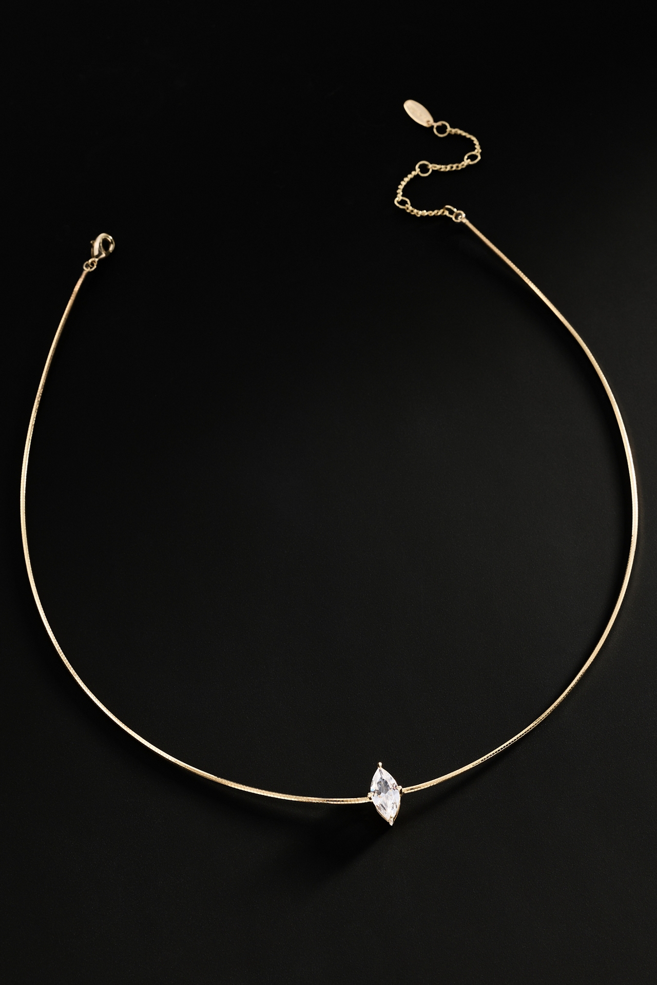 By Anthropologie Demi-Fine Delicate Marquise Pendant Necklace