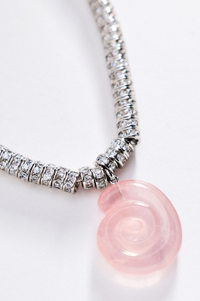 Luv AJ The Rose Quartz Rio Rhinestone Necklace #1