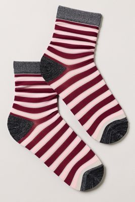 Hansel From Basel Striped Lurex Crew Socks