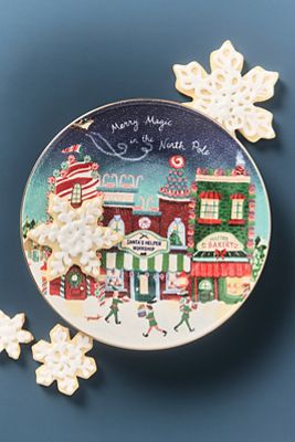 Holiday in the City Stoneware Dessert Plate