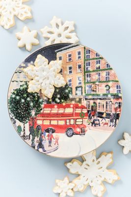 Holiday in the City Stoneware Dessert Plate