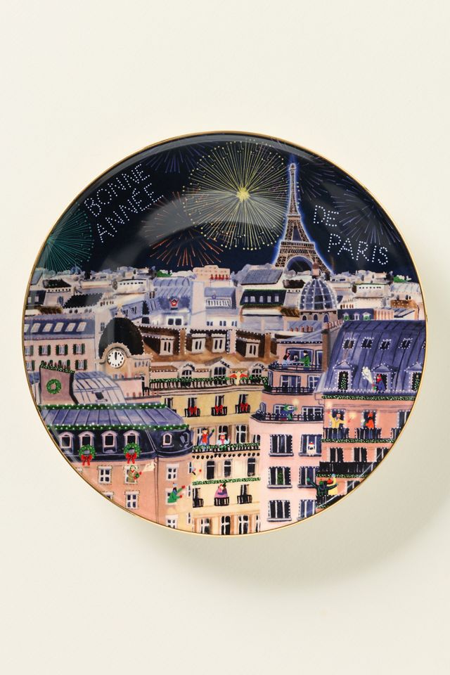 Holiday in the City Stoneware Dessert Plate #2