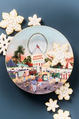 Holiday in the City Stoneware Dessert Plate