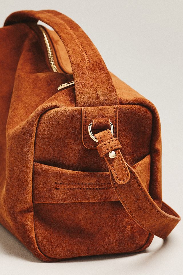 By Anthropologie Mini Faux Suede Bowler Bag #2