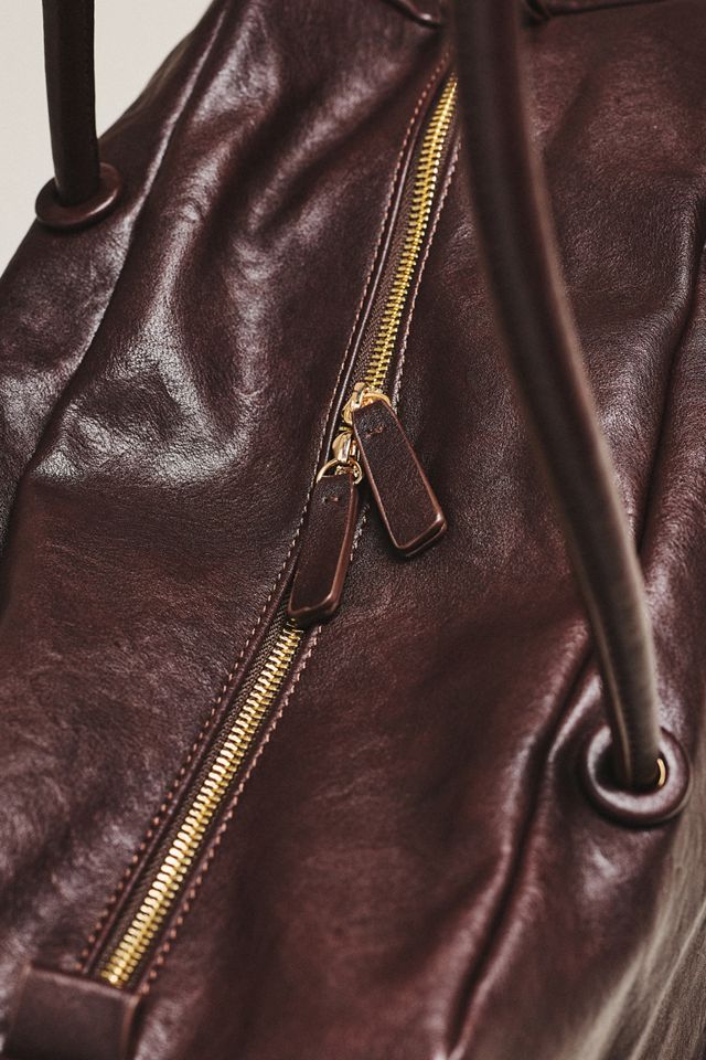 By Anthropologie Slouchy Faux Leather Tote Bag #2