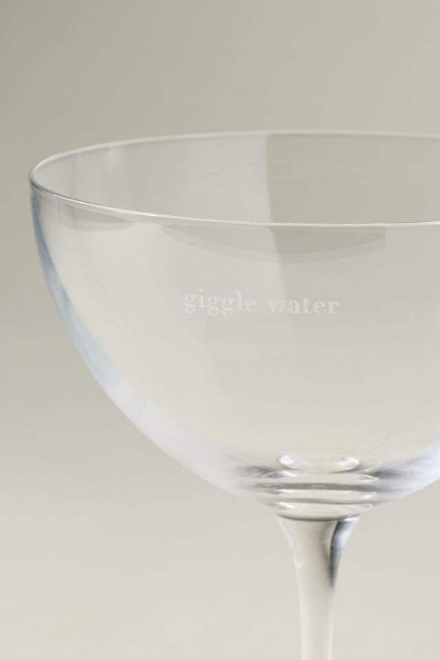 After Hours "Giggle Water" Frosted Coupe Glass #2