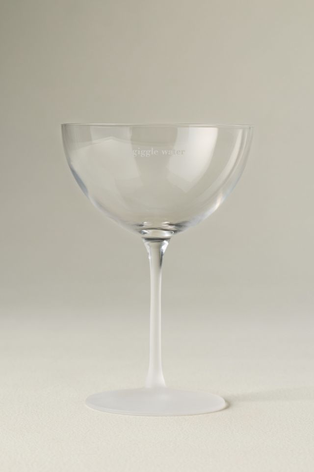 After Hours "Giggle Water" Frosted Coupe Glass #1