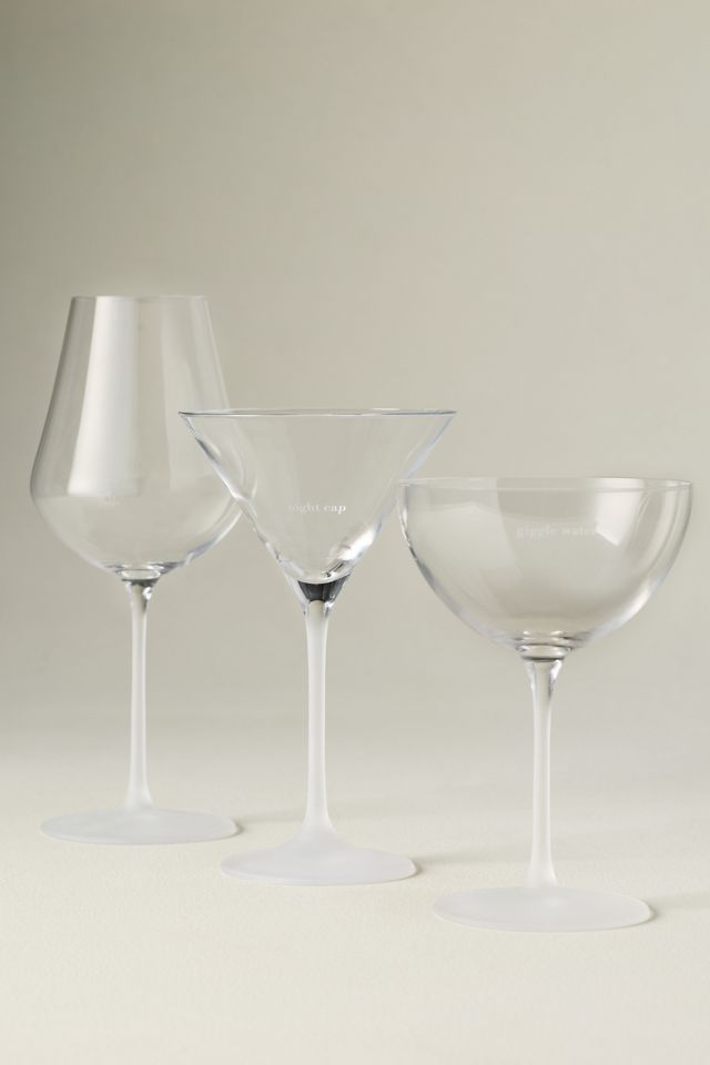 After Hours "Night Cap" Frosted Martini Glass #3