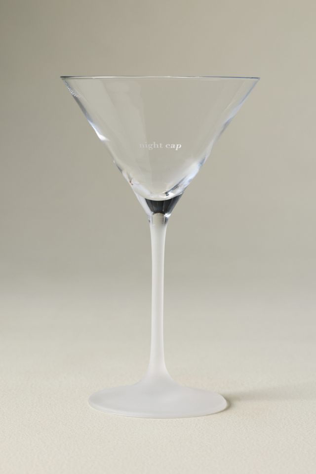 After Hours "Night Cap" Frosted Martini Glass #1