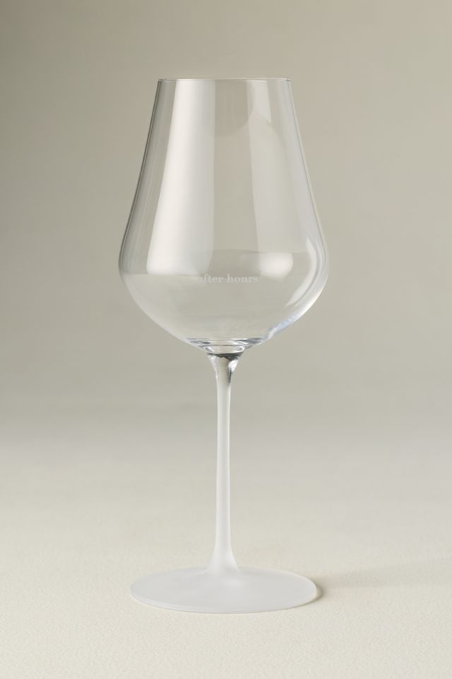 After Hours Frosted Wine Glass #1