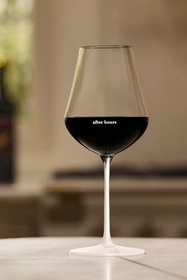 After Hours Frosted Wine Glass