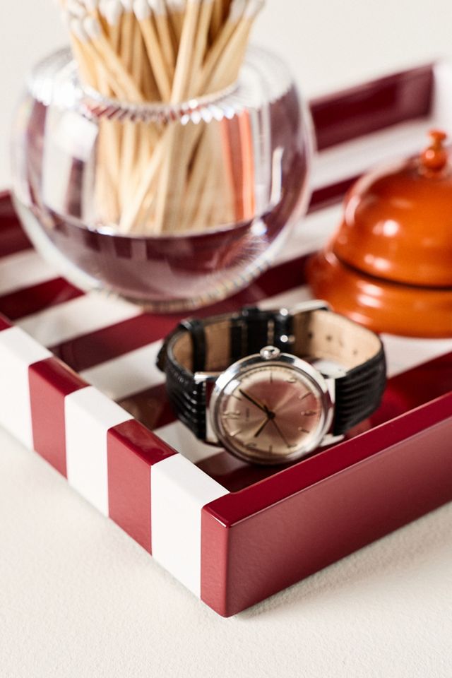 Addison Ross Striped Lacquer Tray #1