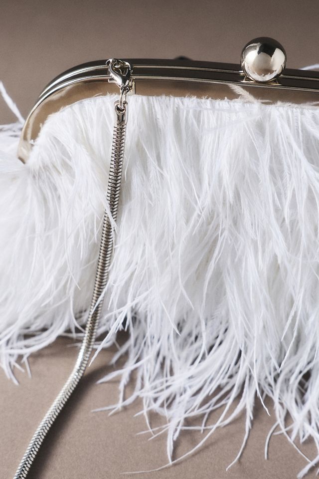 By Anthropologie Weddings Feather Frenzy Clutch #1