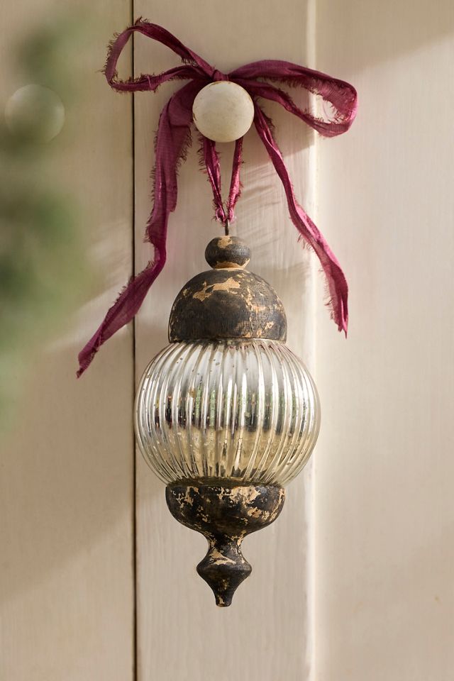 Terrain Wood + Glass Finial Ornament #2
