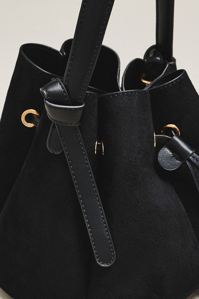 Melie Bianco Laguna Cinched Mini Faux-Suede Bucket Bag #2
