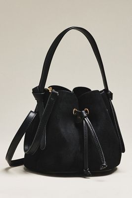 Melie Bianco Laguna Cinched Mini Faux-Suede Bucket Bag
