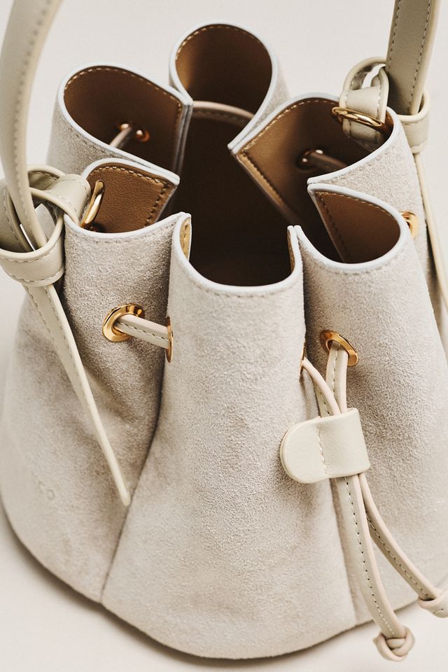 Melie Bianco Laguna Cinched Mini Faux-Suede Bucket Bag #2