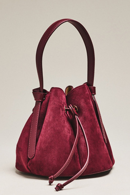 Laguna Cinched Mini Faux-Suede Bucket Bag