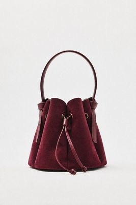 Melie Bianco Laguna Faux Suede Mini Bucket Bag