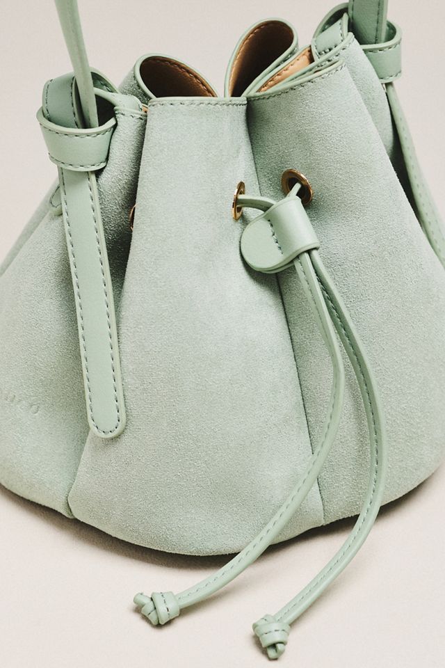 Melie Bianco Laguna Cinched Mini Faux-Suede Bucket Bag #2