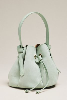 Melie Bianco Laguna Cinched Mini Faux-Suede Bucket Bag