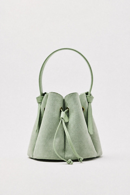Melie Bianco Laguna Cinched Mini Faux-Suede Bucket Bag
