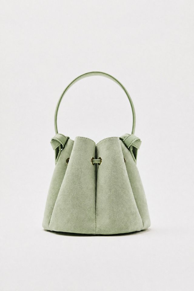 Melie Bianco Laguna Cinched Mini Faux-Suede Bucket Bag #4