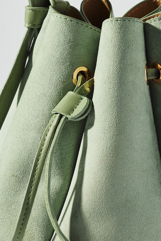 Melie Bianco Laguna Cinched Mini Faux-Suede Bucket Bag #1