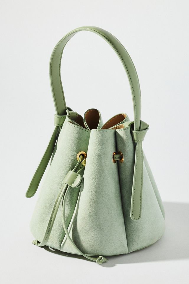 Melie Bianco Laguna Cinched Mini Faux-Suede Bucket Bag #3