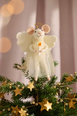 Angel Mouse Felt Critter Tree Topper