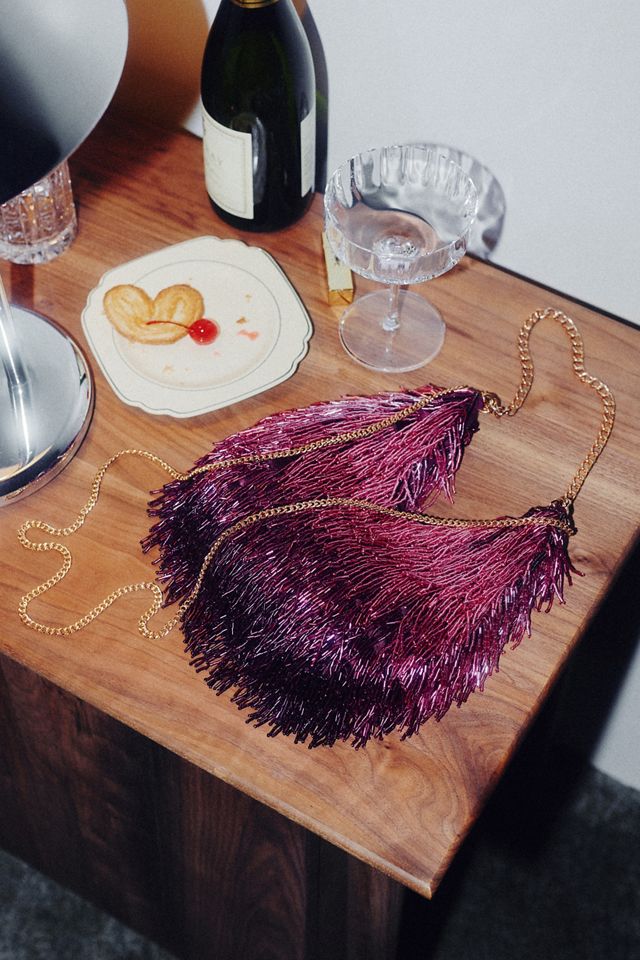 Maeve Beaded Fringe Bag #1