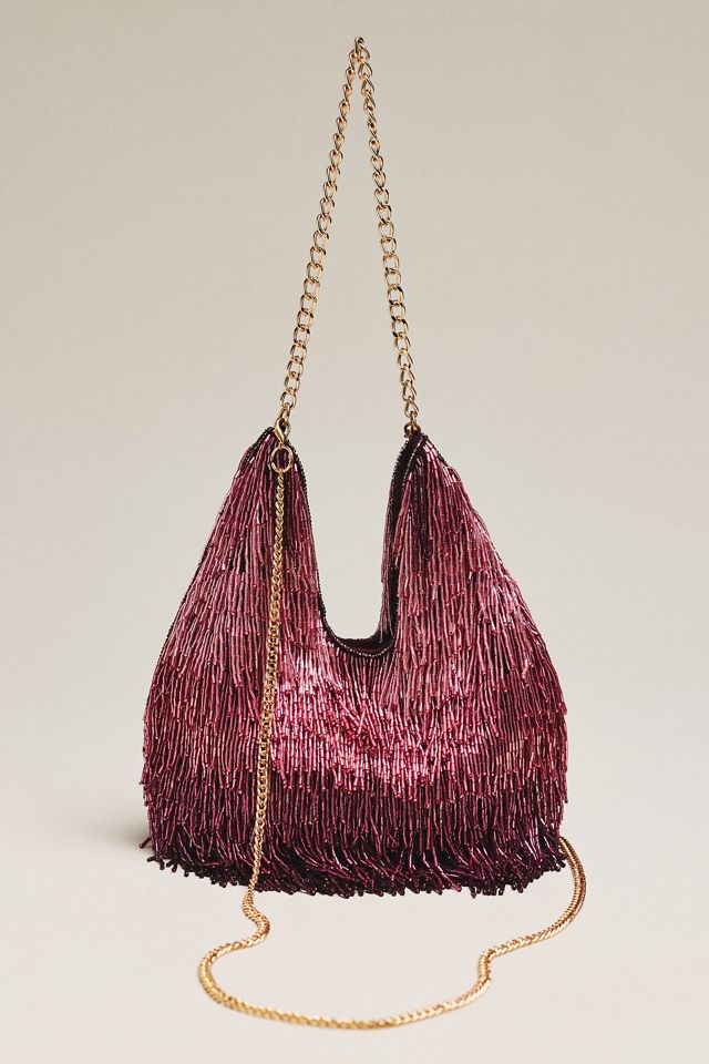 Maeve Beaded Fringe Bag #1